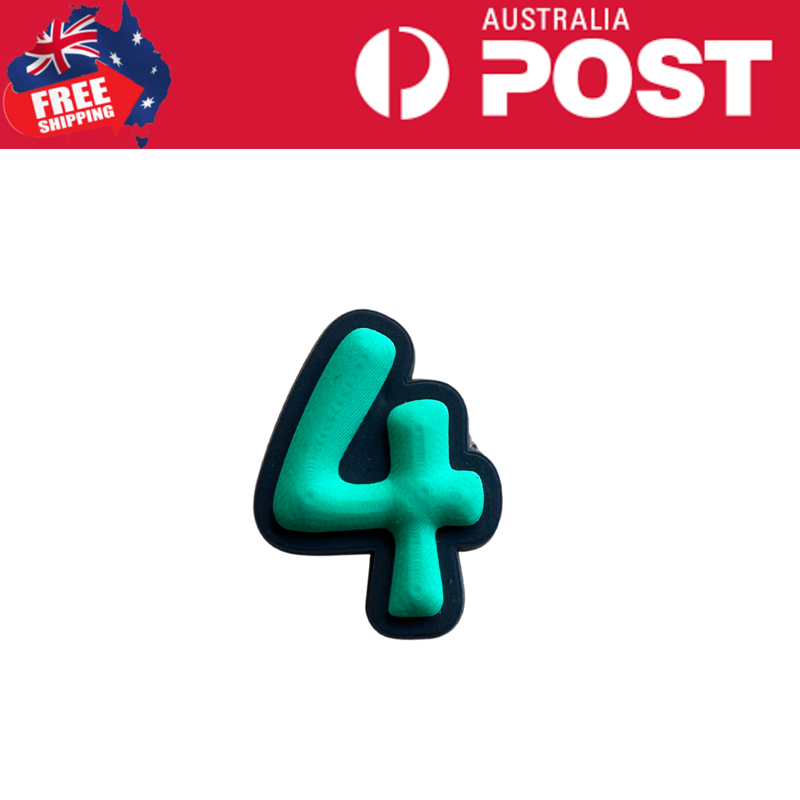 Number 4 candle in teal color, shaped like the number 4, ideal for birthday parties and celebrations.