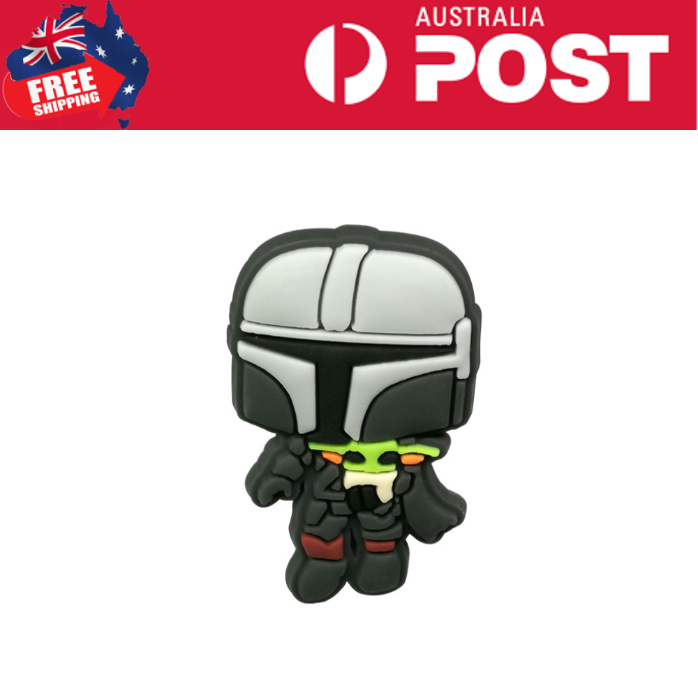 Star Wars Bounty Hunter Bobblehead toy, collectible Mandalorian character in black armor.