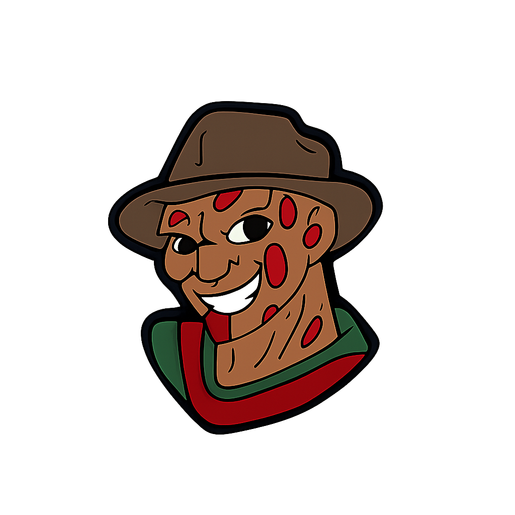 Cute cartoon chili pepper character wearing a brown hat and green scarf, with a playful expression.