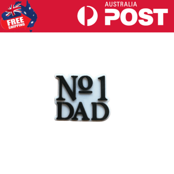 No 1 Dad magnetic badge for Father's Day, personalized gift for dad, perfect for special occasions.