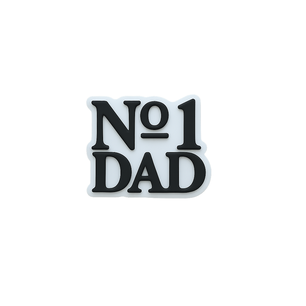 No 1 Dad magnetic badge for Father's Day, personalized gift for dad, perfect for special occasions.
