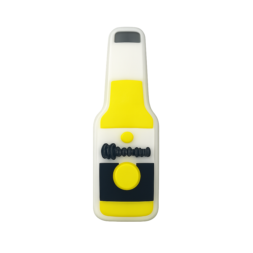 Silicone alcohol tester keychain with yellow and black design, portable and easy to use.