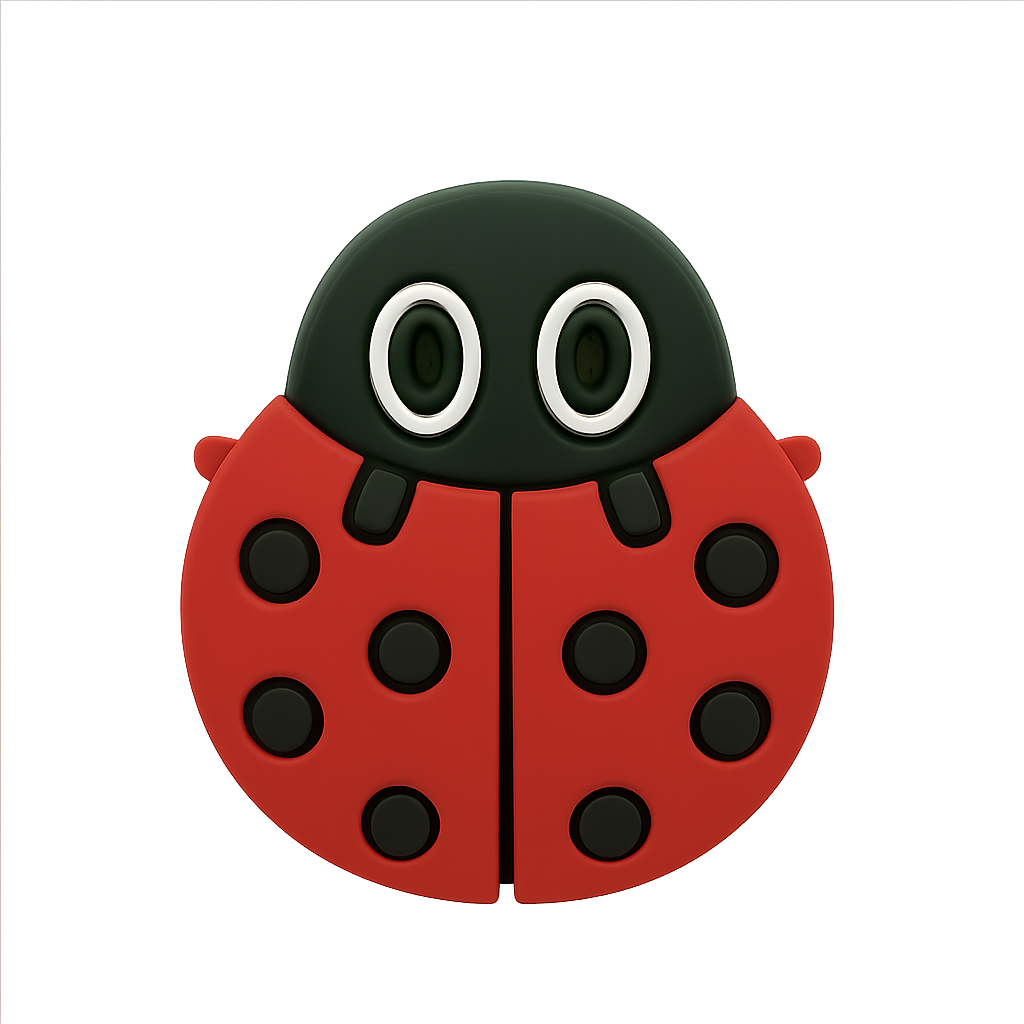Ladybug USB flash drive, cute and compact storage device, ideal for data transfer and digital storage.
