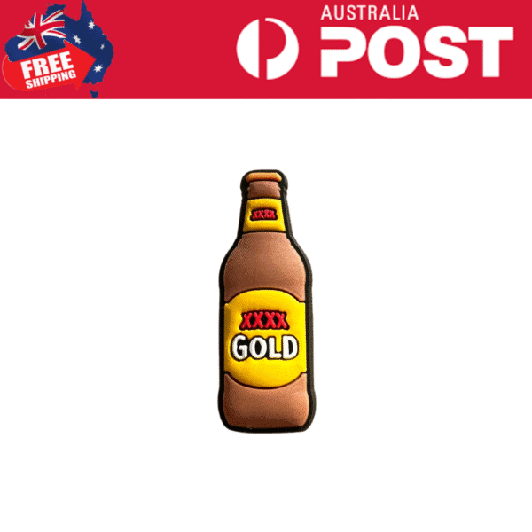 XXXX Gold beer bottle patch, Australian beer logo embroidered patch, popular beer merchandise.