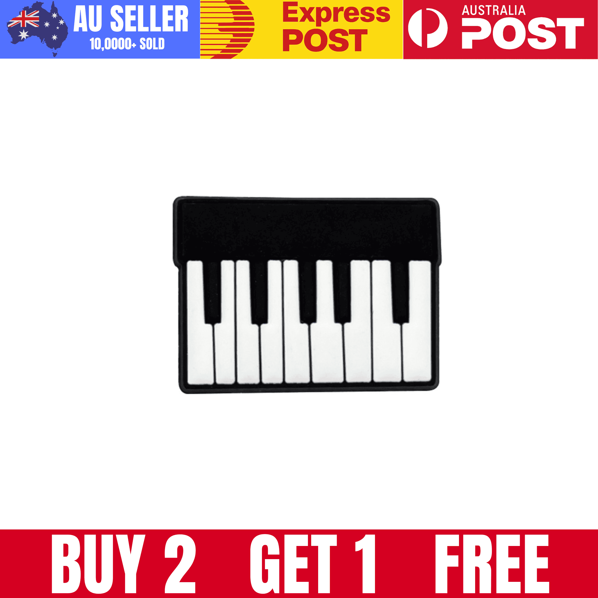 Mini black and white piano key toy for children, portable musical instrument, perfect for kids' playtime.