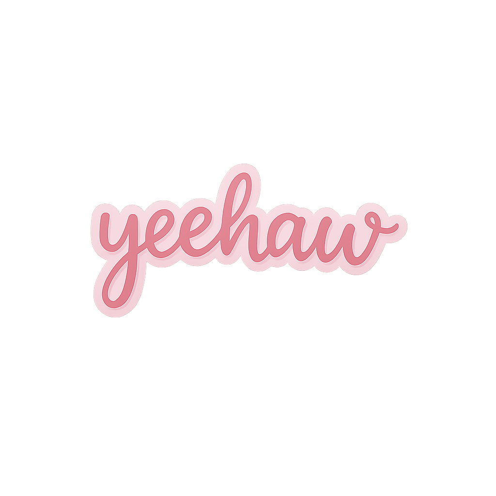 "Yeehaw pink phrase neon sign for party decor and celebrations".