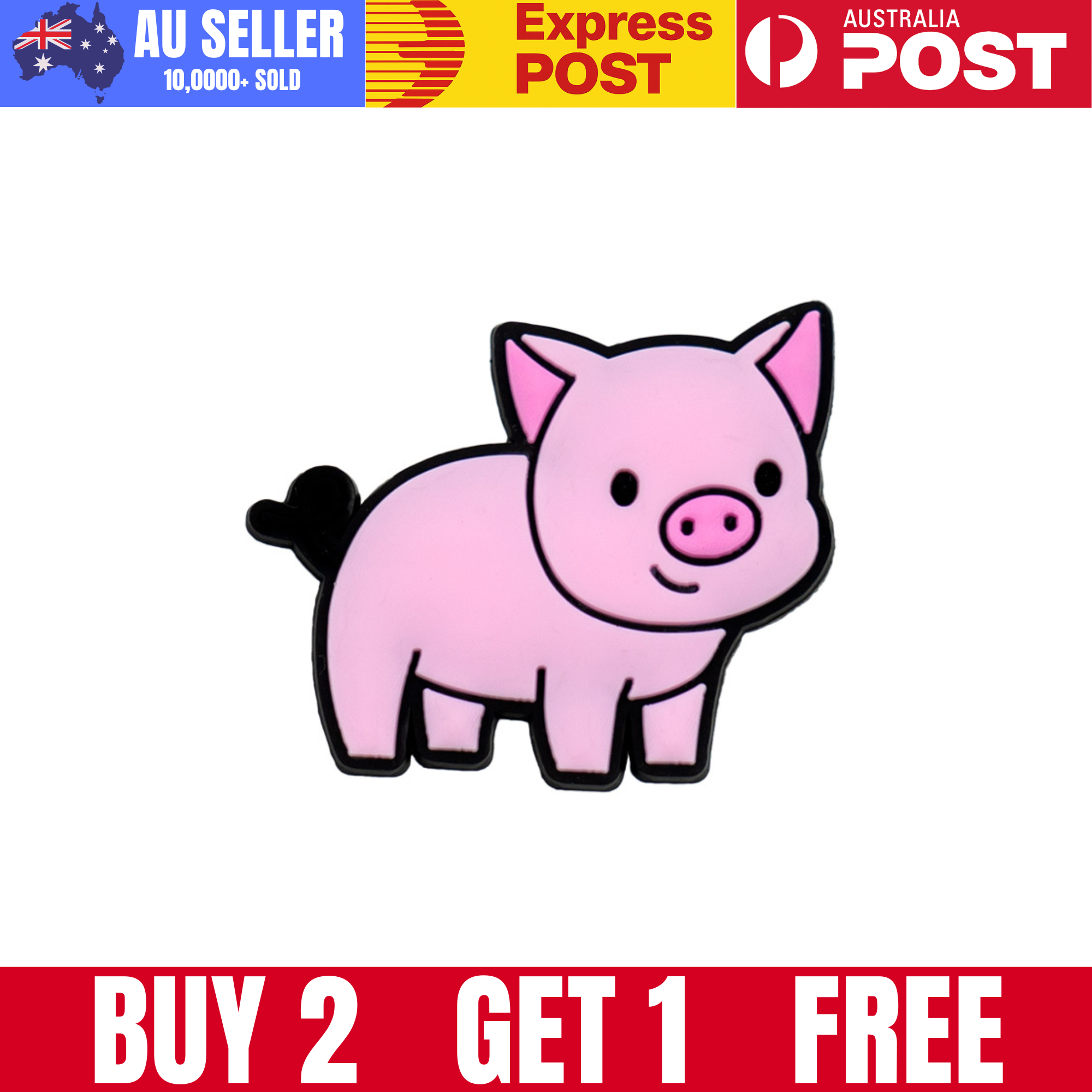 Cute pink pig LED pin badge, perfect for fashion accessories and collectibles.