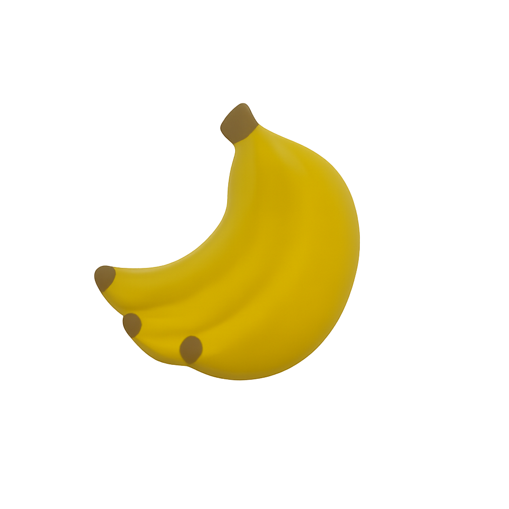 Banana-shaped keychain figurine for fun and playful accessories.