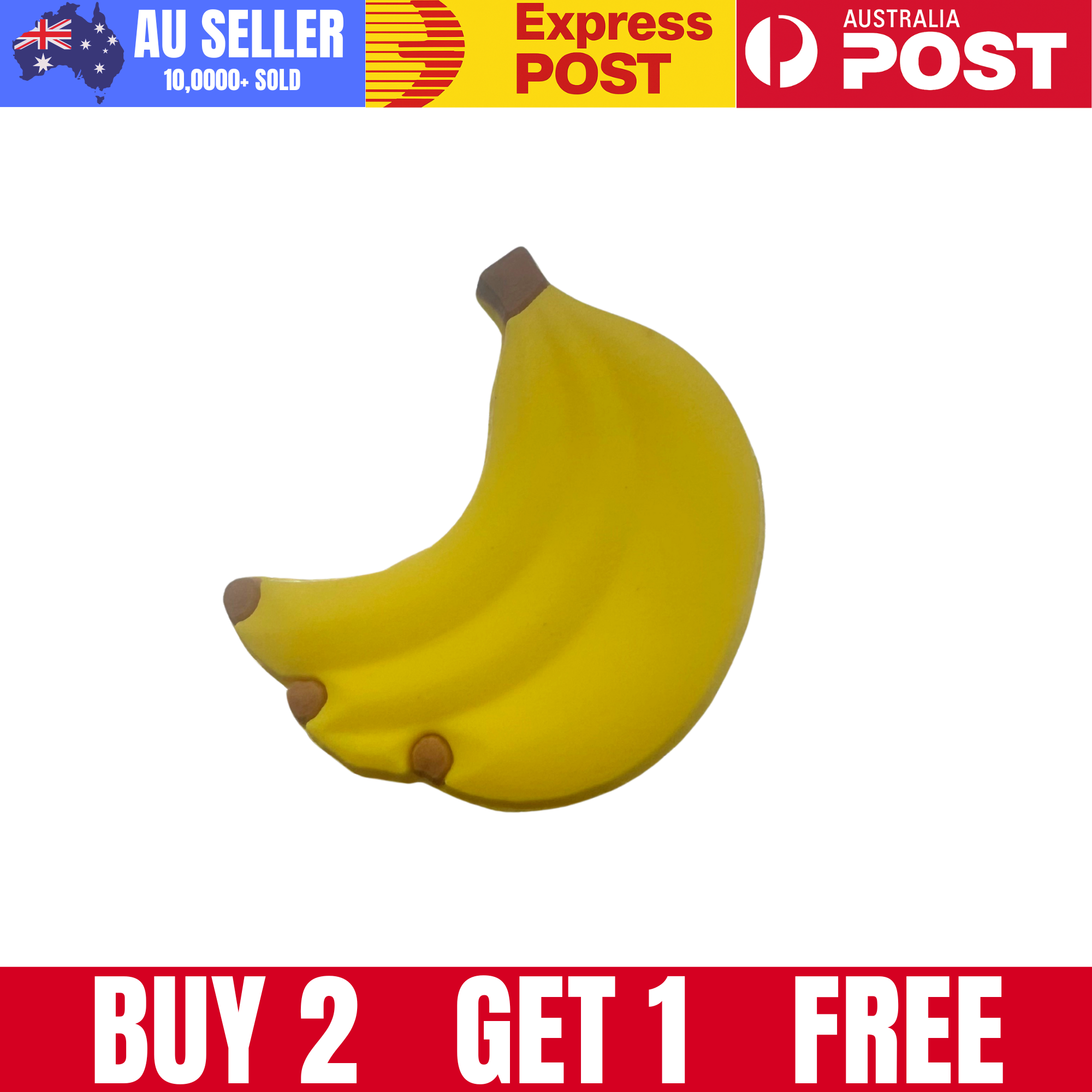 Banana-shaped keychain figurine for fun and playful accessories.