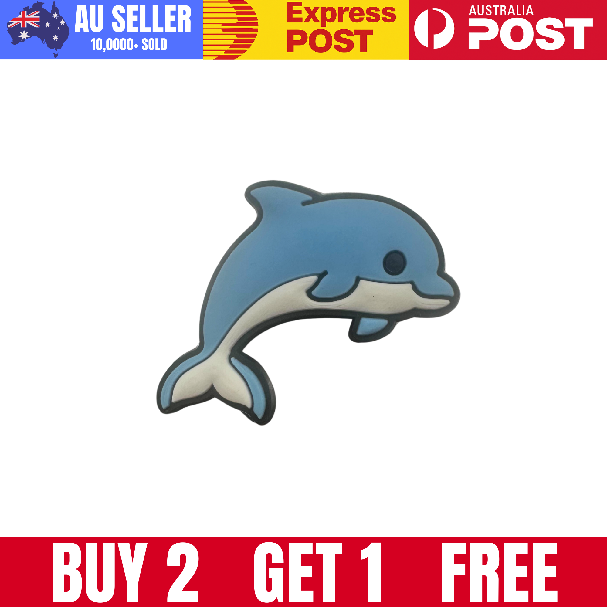 Dolphin enamel pin badge, cute aquatic animal jewelry, ocean marine mascot accessory.