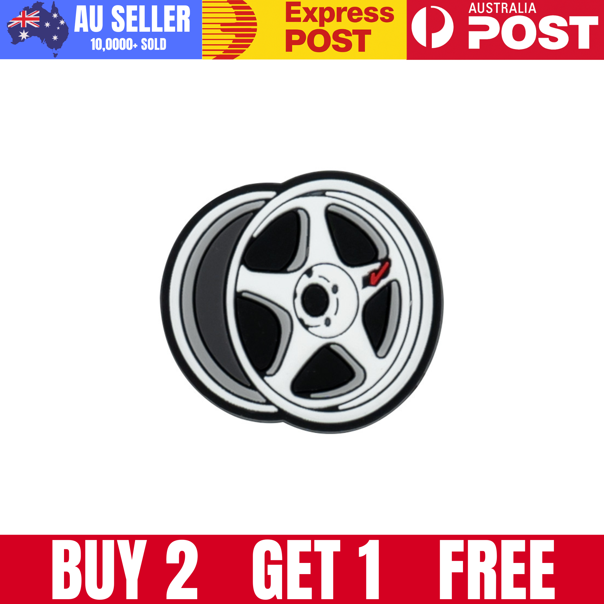 Alloy wheel rim accessory, compatible with car wheels, stylish and durable.