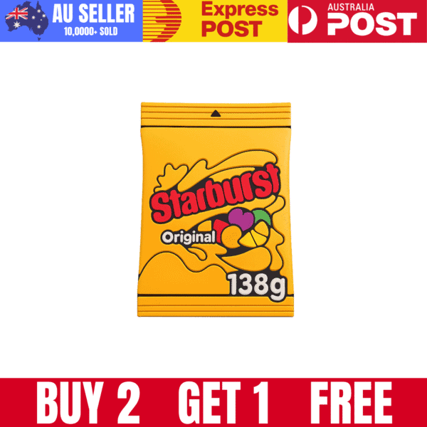 Starburst Original Chewing Gum 138g - Sweet Fruity Flavored Chewing Gum.