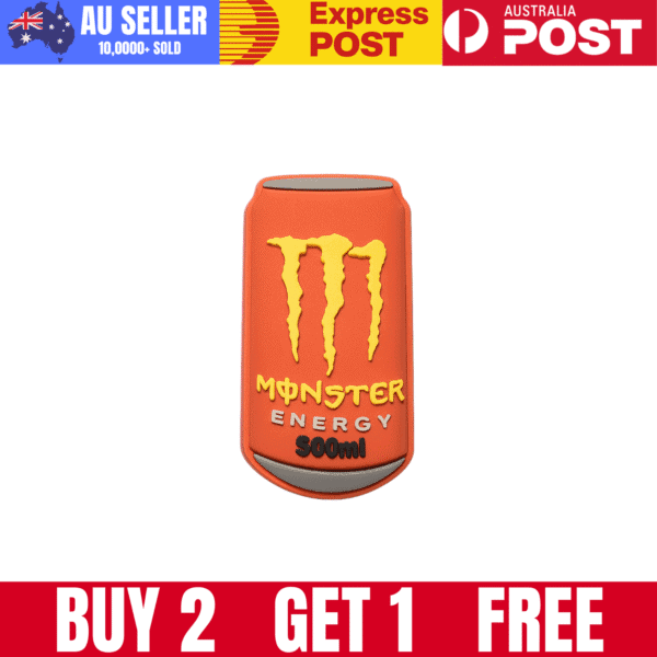 Orange Monster Energy Drink Car For Jibbitz-Crocs Charms