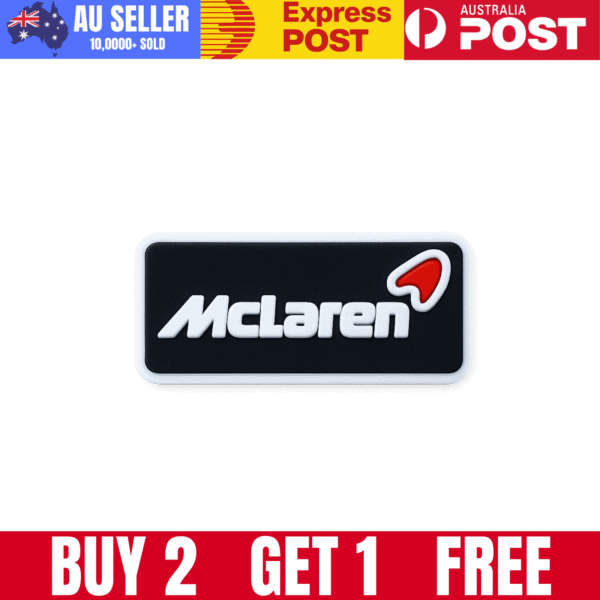 McLaren logo, automotive brand emblem for luxury and sports cars.