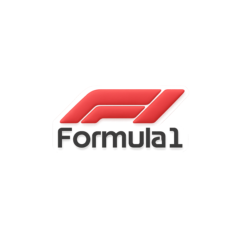 Formula 1 logo sticker for car decals and memorabilia.