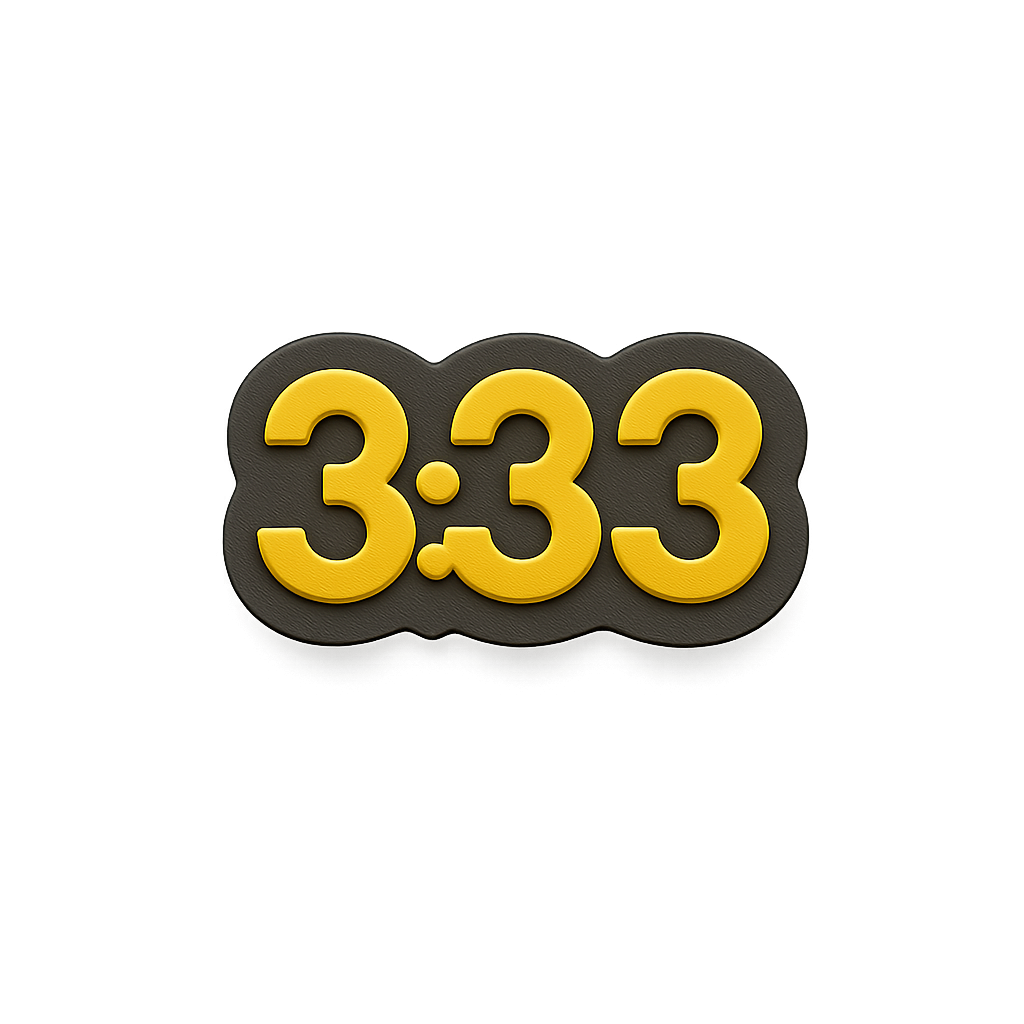 3D black and yellow digital clock timer display, modern and stylish design.