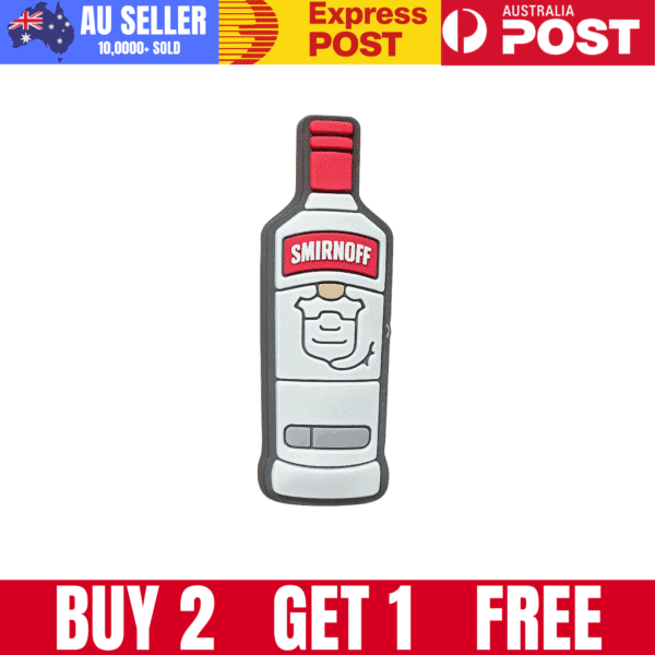 SMIRNOFF vodka plush toy, novelty collectible item, fun marketing gift from Mr Charms Australia.