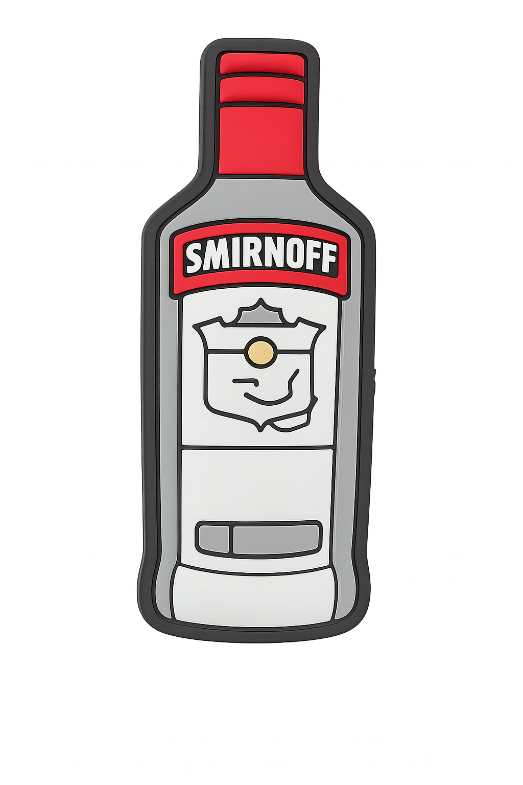 SMIRNOFF vodka plush toy, novelty collectible item, fun marketing gift from Mr Charms Australia.