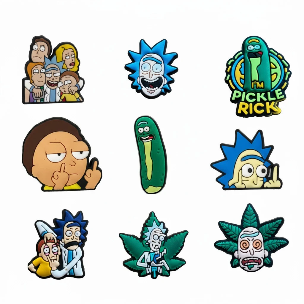 Collection Of Rick and Morty Cartoon Jibbitz-Charms for Crocs