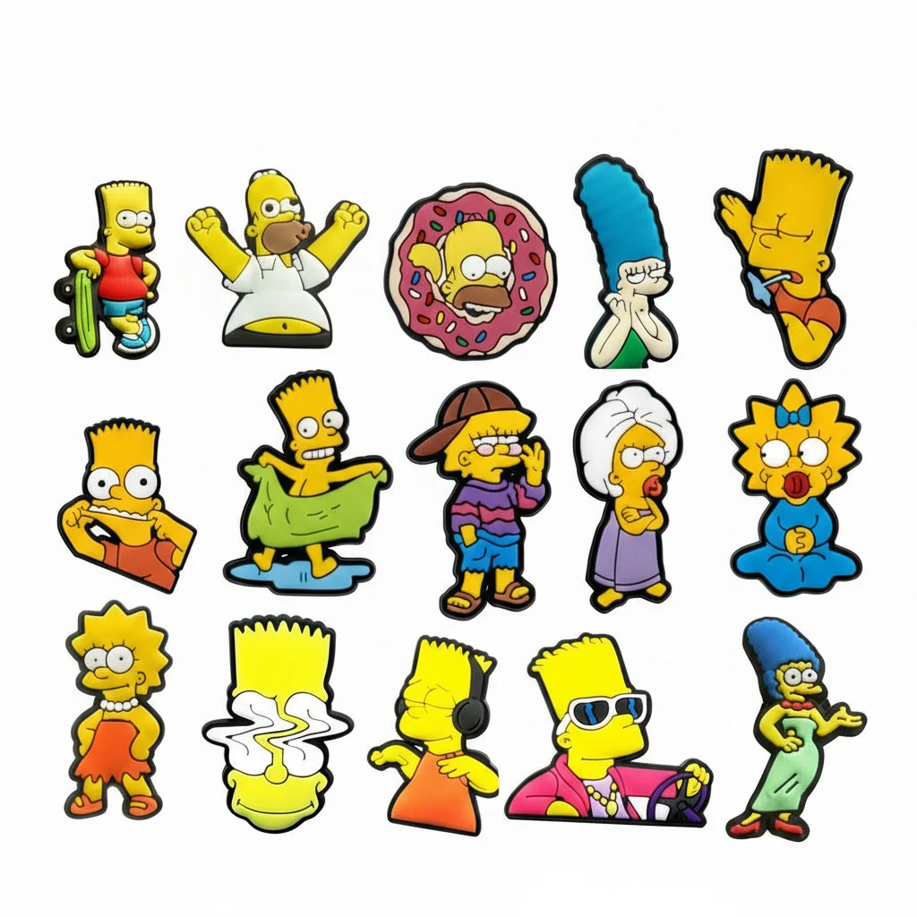 Collection of Simpson Cartoon Jibbitz-Charms for Crocs