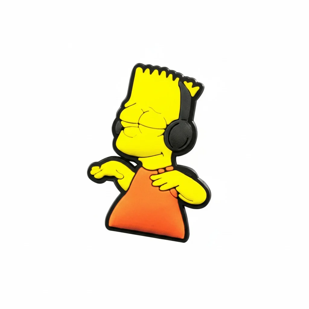 Bart Simpson Listening Music Fun Jibbitz-Charms for Crocs