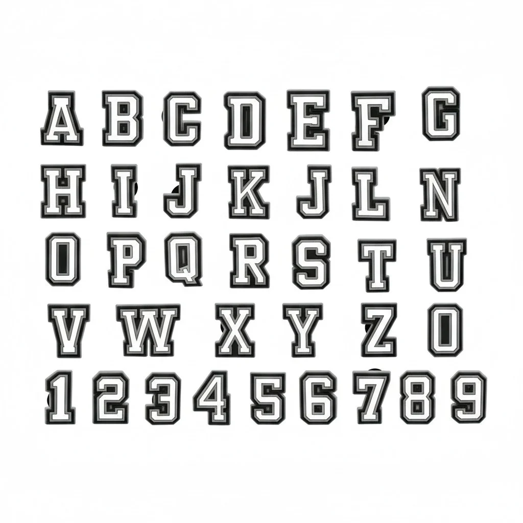 Alphabet Letters Numbers croc charm jibbitz shoe accessory