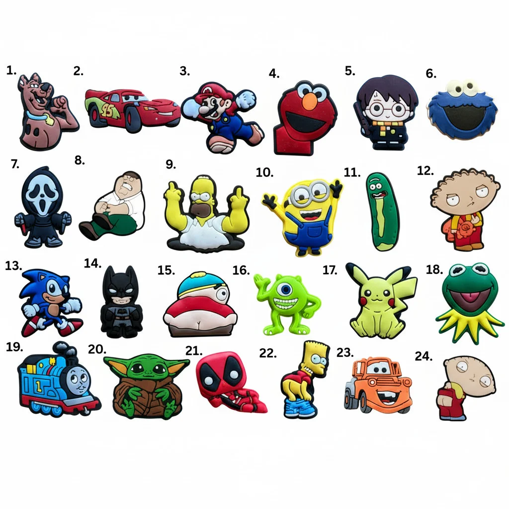 Movie Tv Show Video Game Shoe Jibbitz-Charms for Crocs