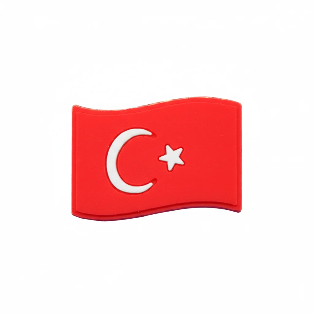 Turkey National Country Flag croc charm jibbitz shoe accessory