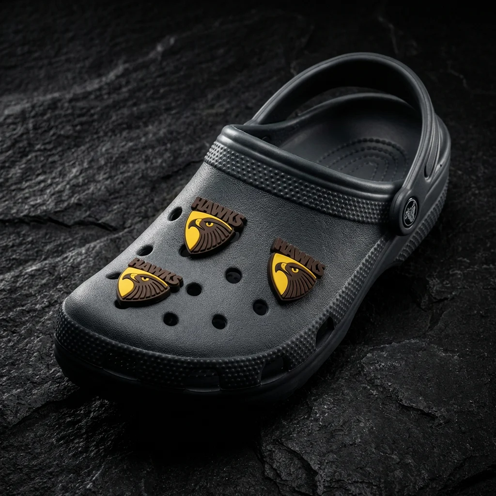 Hawthorn Hawks Logo For Jibbitz-Crocs Charms