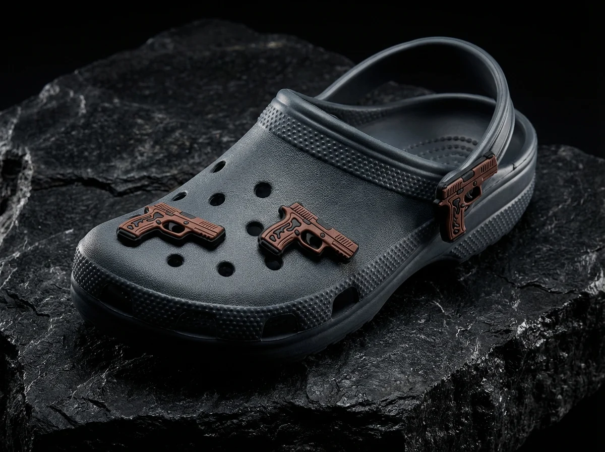 Brown Assault Rifle For Jibbitz-Crocs Charms