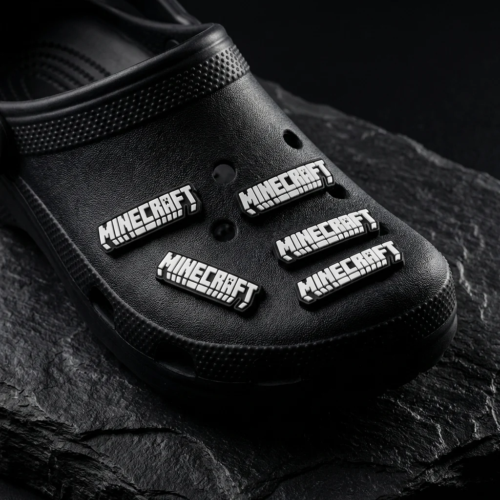 Minecraft Logo Shoe Charm For Jibbitz-Crocs Charms
