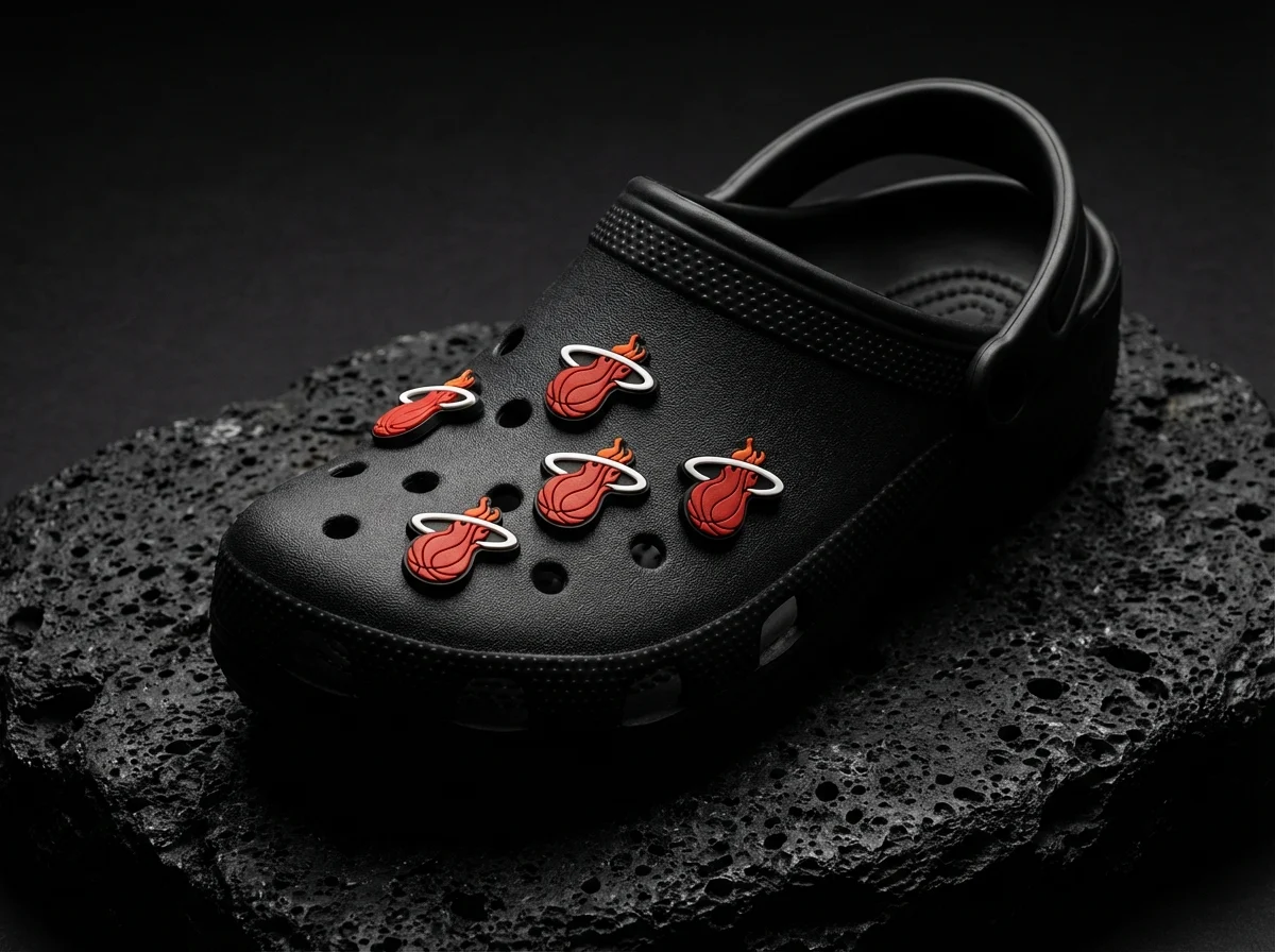 Miami Heat Logo Shoe For Jibbitz-Crocs Charms