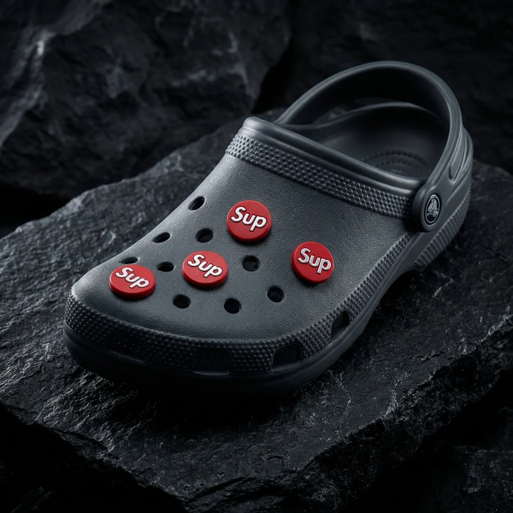 Red Sup Logo For Jibbitz-Crocs Charms