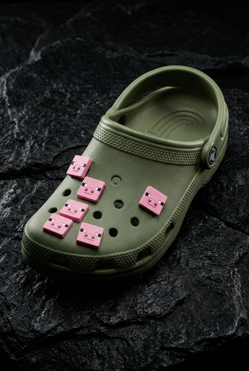 Minecraft Pig Shoe Charm For Jibbitz-Crocs Charms