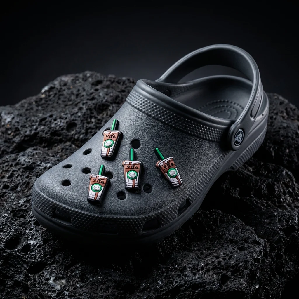 Iced Coffee Drink Shoe Charm For Jibbitz-Crocs Charms