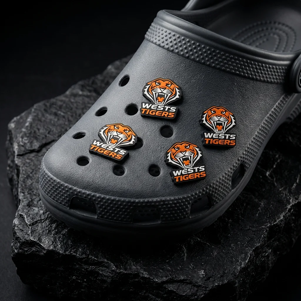NRL West Tigers Football Rugby league Jibbitz-Charms for Crocs