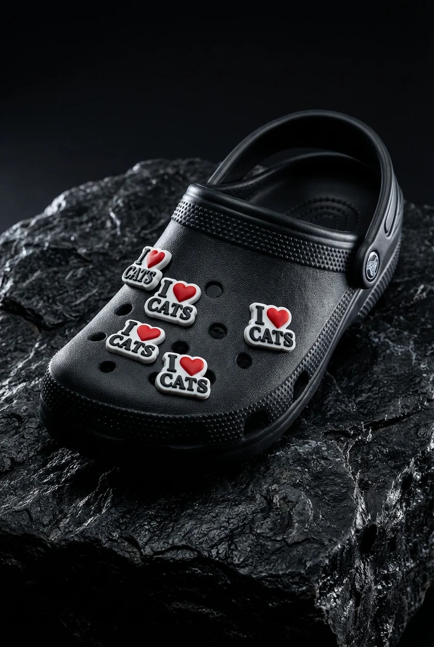 "I <3 Cats" Jibbitz-Charms for Crocs