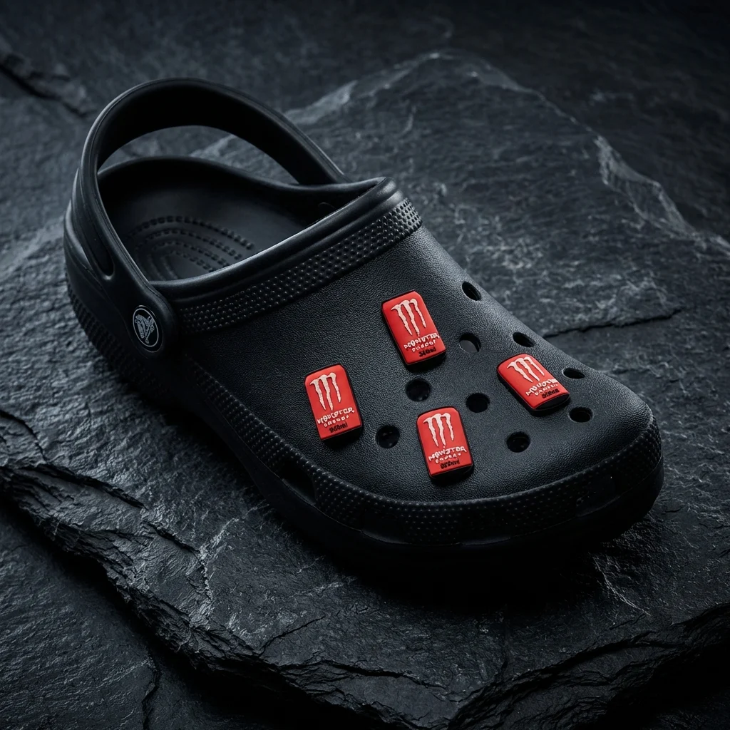 Pink Monster Energy Jibbitz-Charms for Crocs