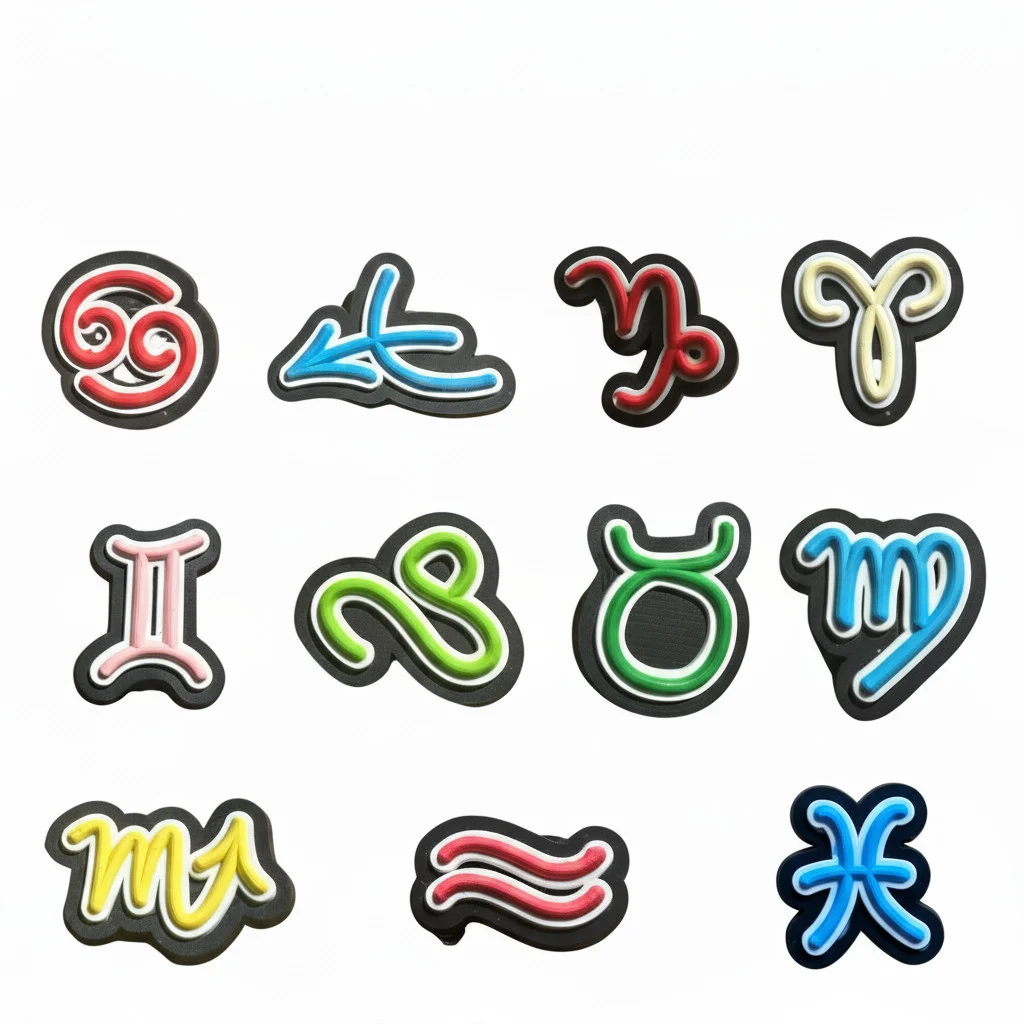 Collection Of Zodiac Symbols Gift Idea Shoe Charms Jibbitz