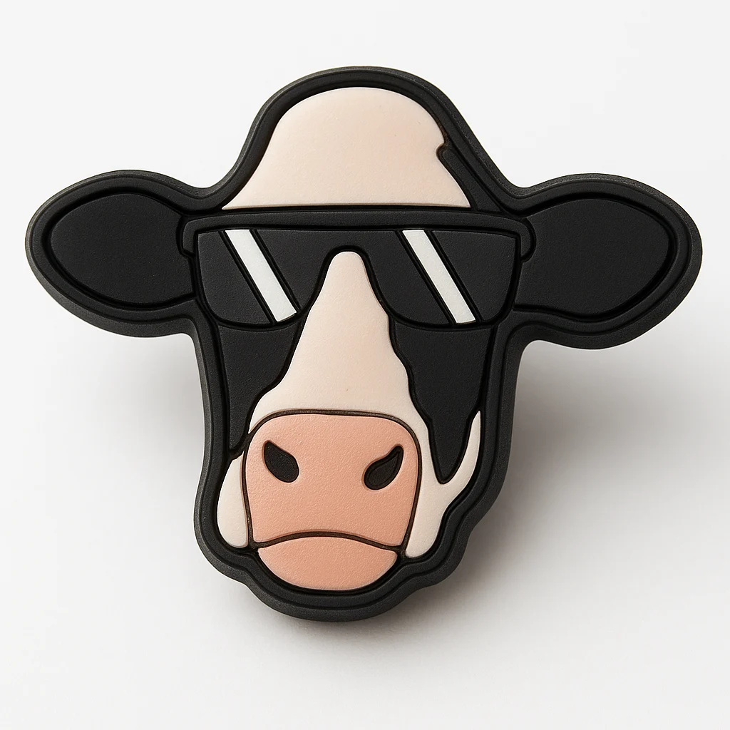 Chill Cow With Sunglasses Animal Jibbitz-Charms for Crocs