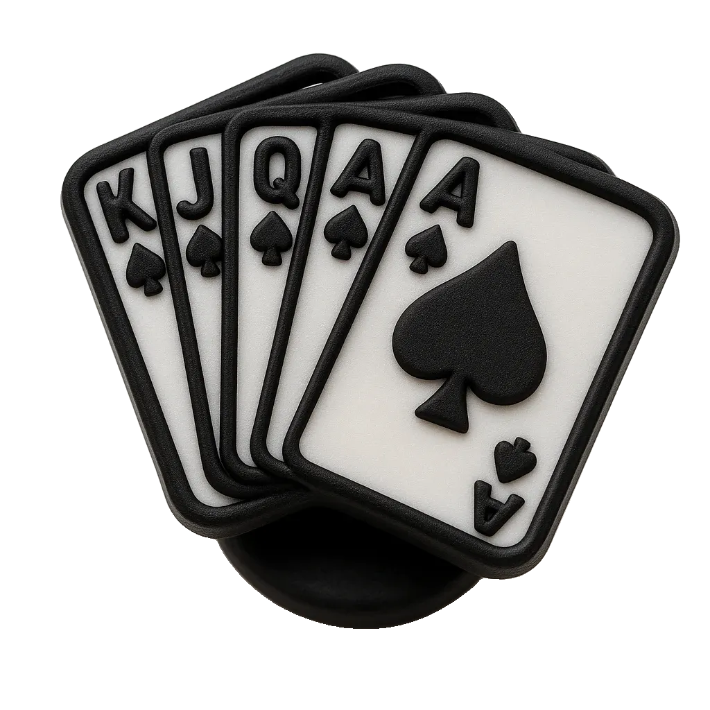 royal flush poker croc charm jibbitz shoe accessory