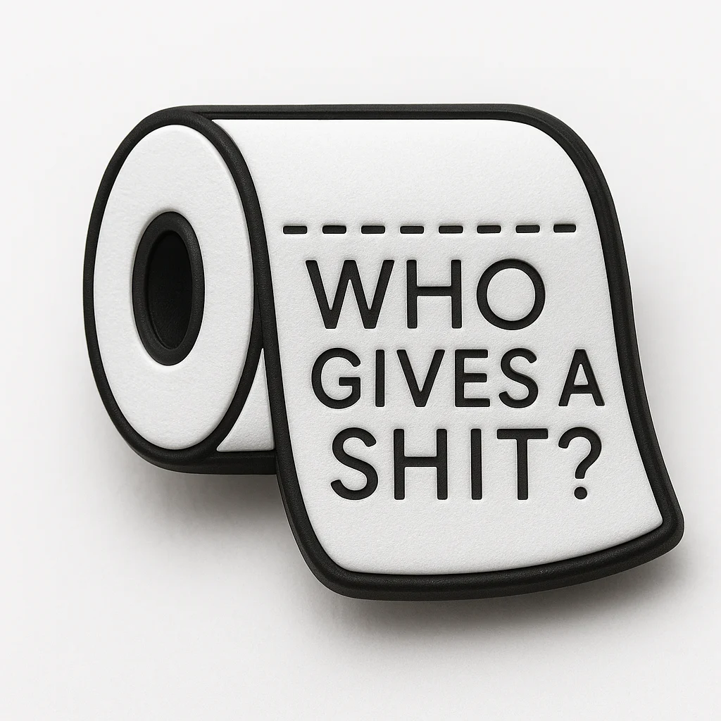 Who Gives A Sh*t?" Funny Joke Toilet Paper Jibbitz-Charms for Crocs