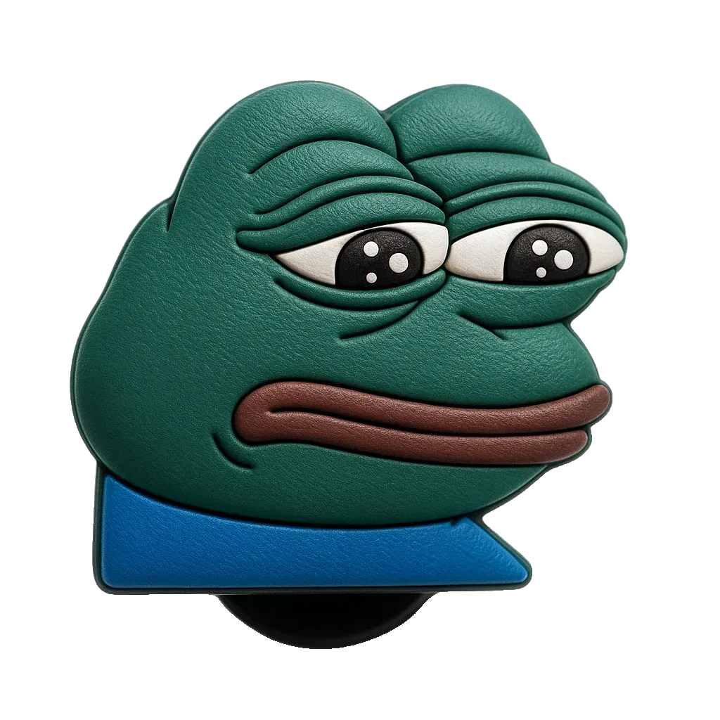 green pepe meme frog croc charm jibbitz shoe accessory