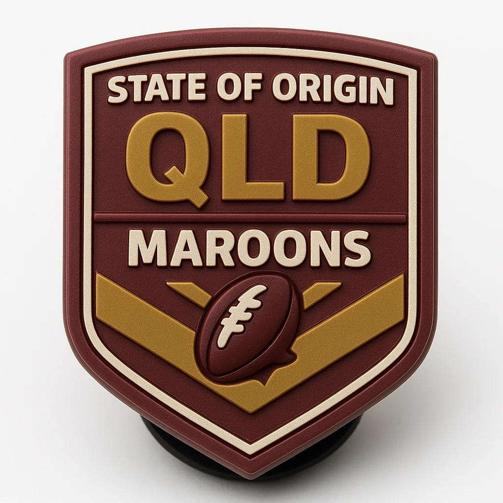 NRL QLD Maroons Stateoigin Rugby league Jibbitz-Charms for Crocs