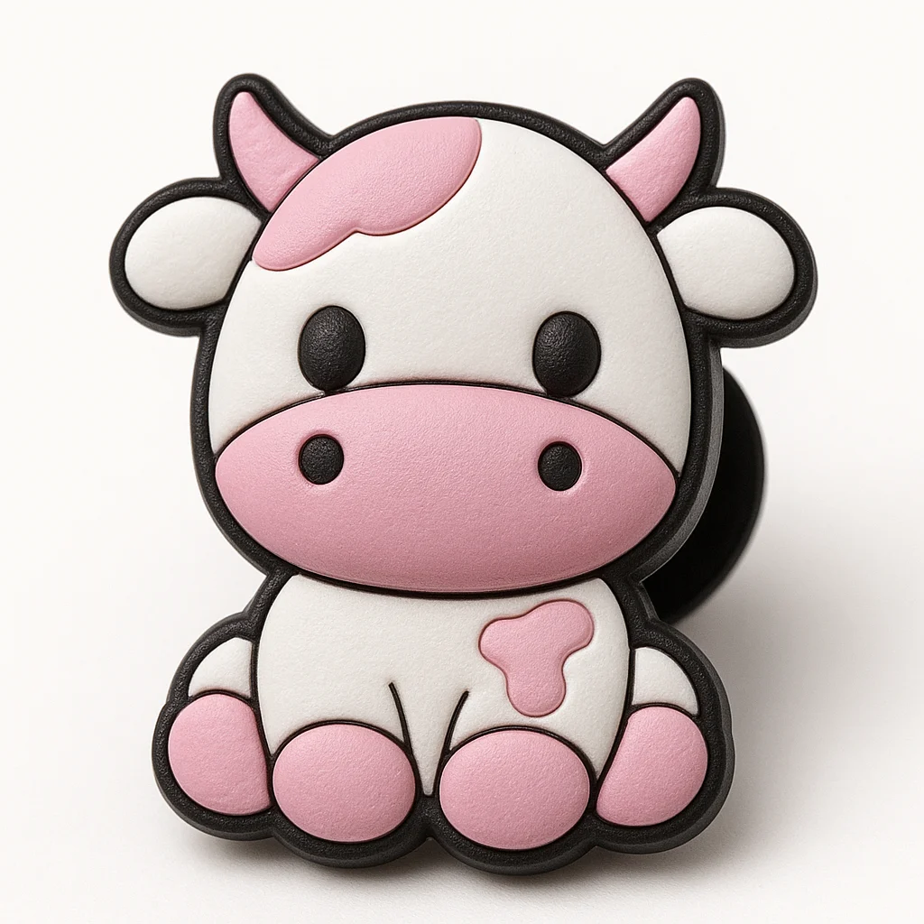 Pink Cow Animal Jibbitz-Charms for Crocs
