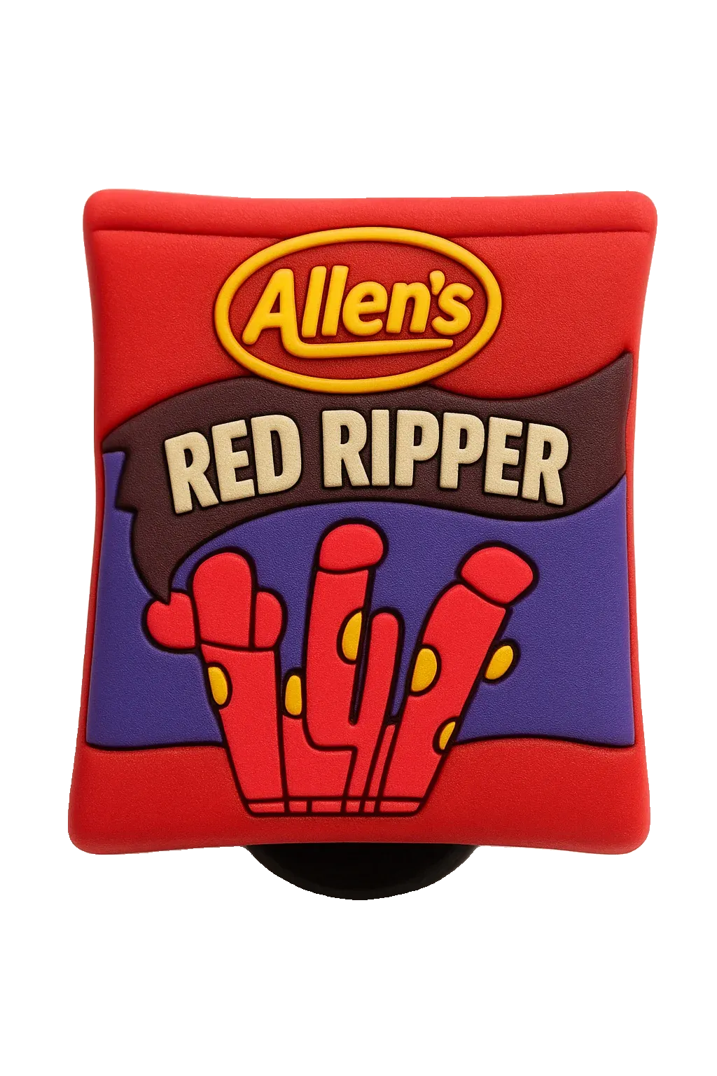 red ripper lollie croc charm jibbitz shoe accessory