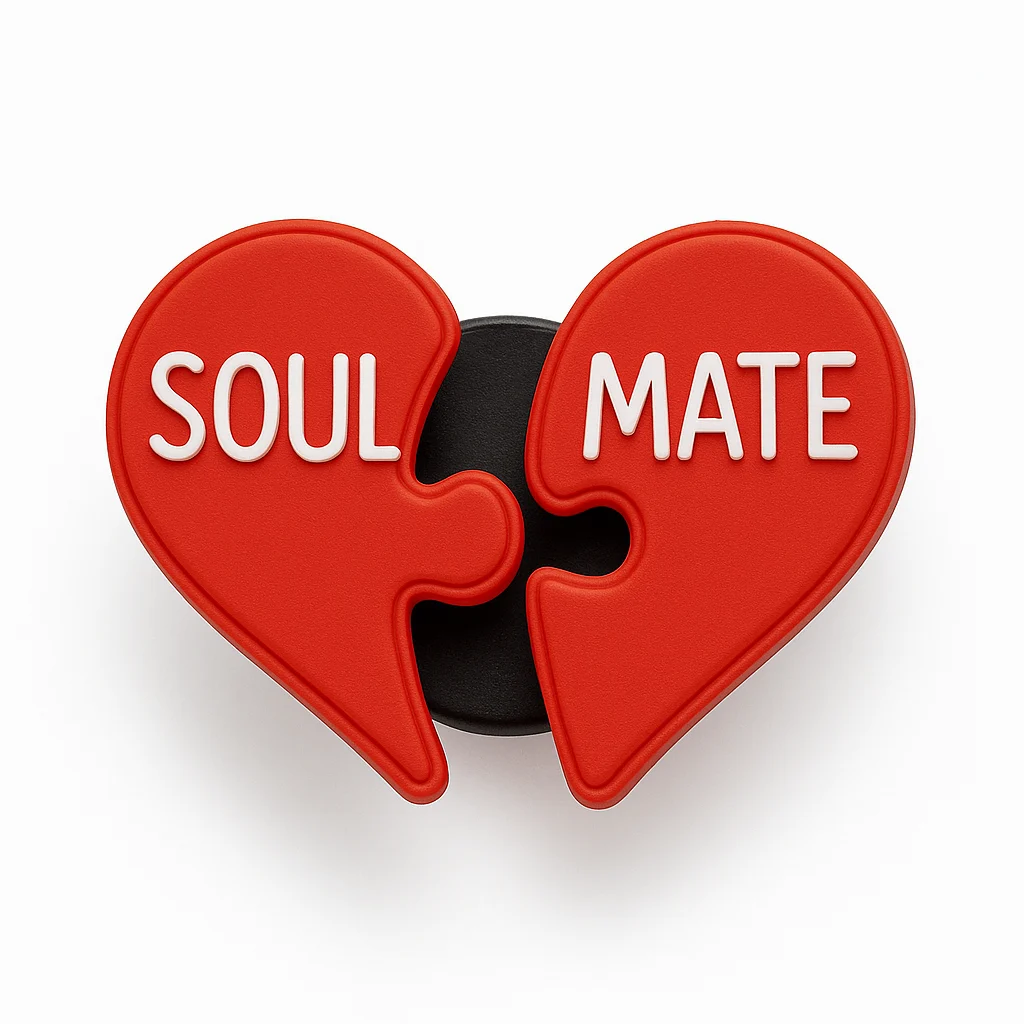 2pcs Soul Mate Heart Jibbitz-Charms for Crocs