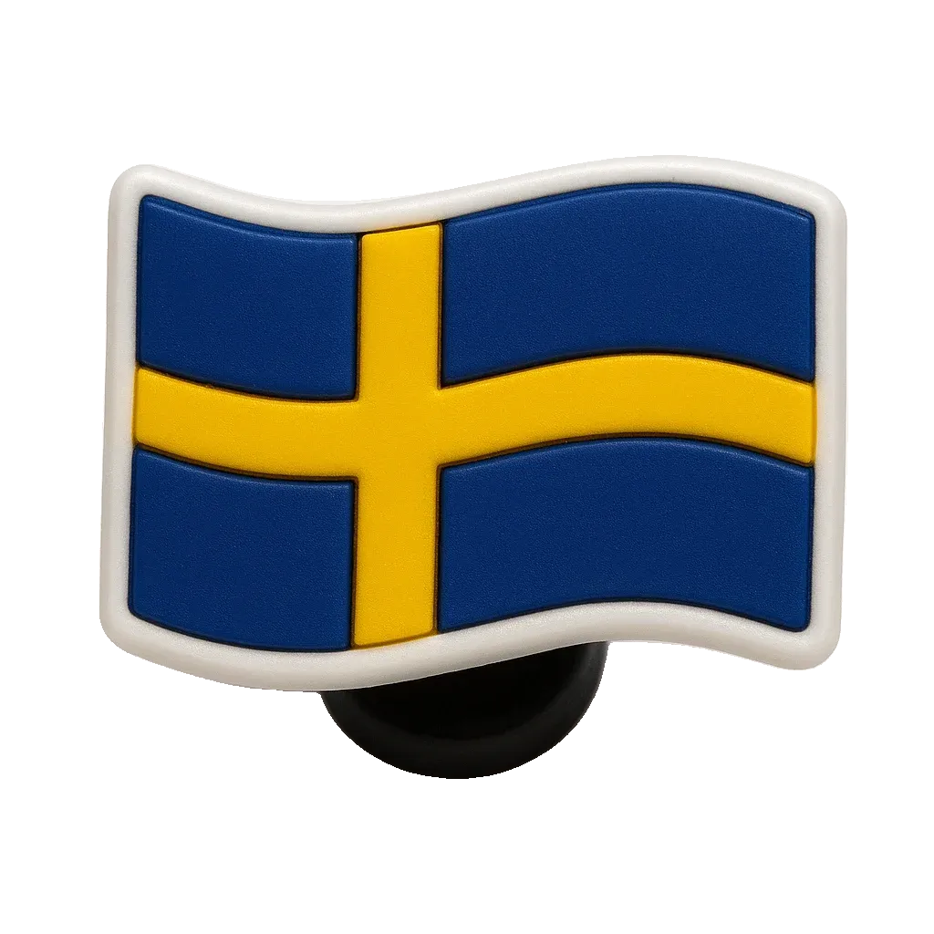sweden country flag croc charm jibbitz shoe accessory