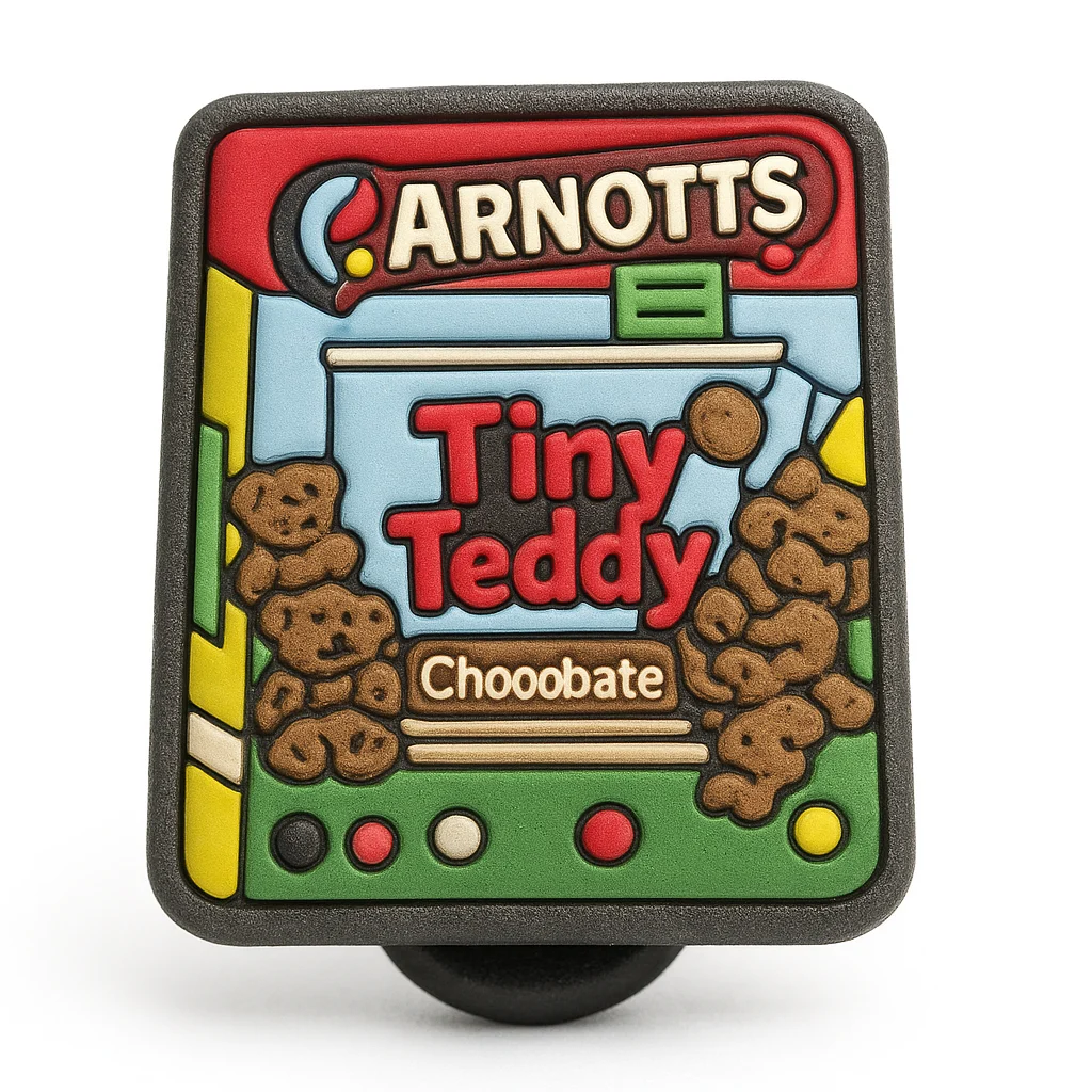 tiny teddy chocolate australian croc charm jibbitz shoe accessory