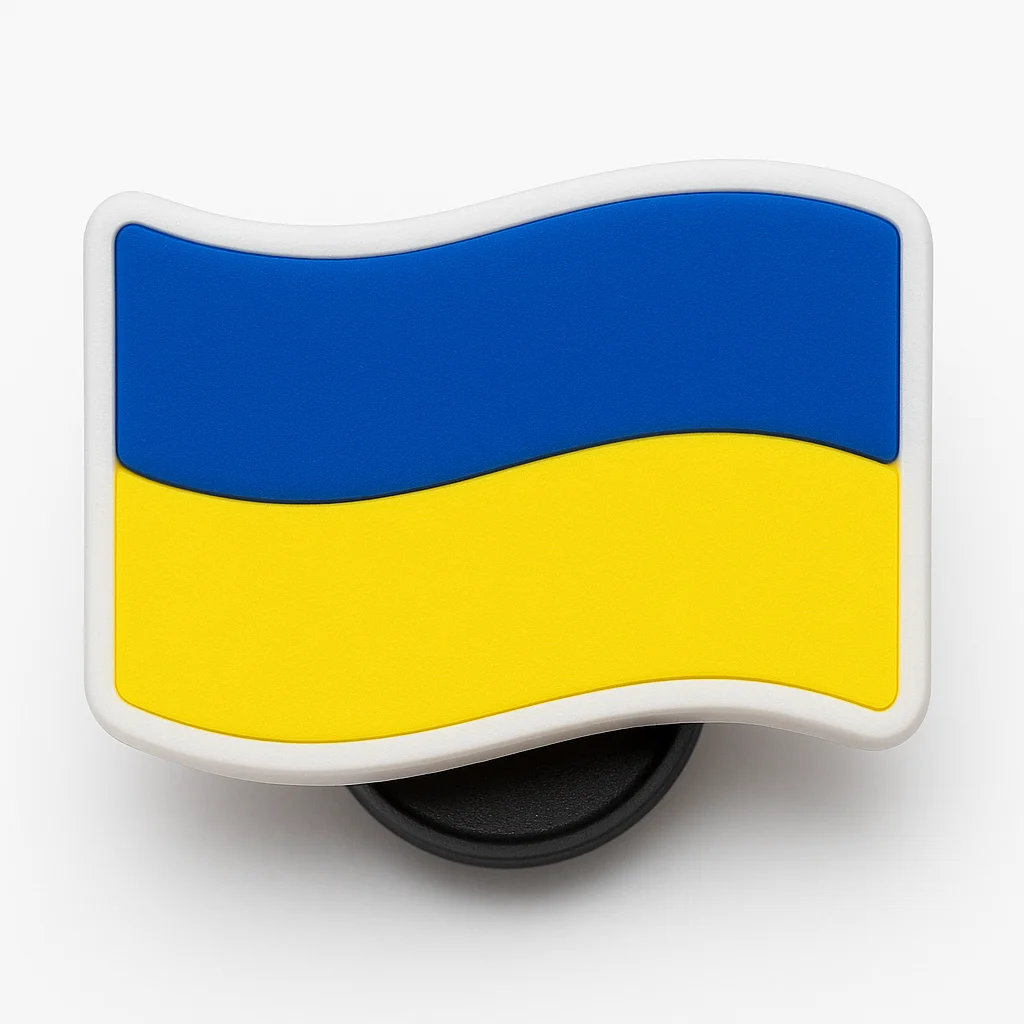 Ukraine National Country Flag croc charm jibbitz shoe accessory